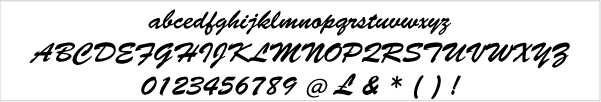Sample of Brush Script logo design font