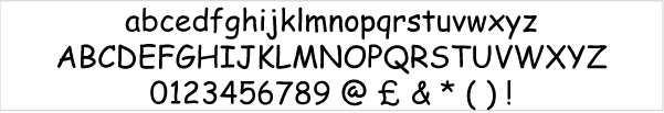 Sample of Comic Sans logo design font