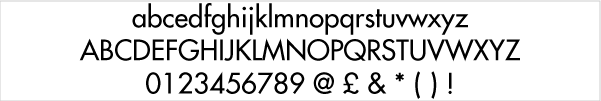 Sample of Futura logo design font