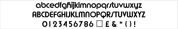 Sample of Graphics logo design font