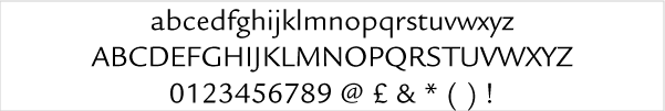 Sample of Legacy Sans logo design font
