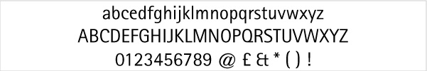 Sample of Rotis Sans Serif logo design font