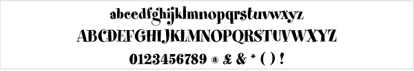 Sample of Spumoni logo design font