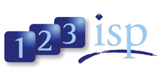 123 ISP Internet company logo design