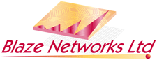 Blaze Networks Macclesfield company logo design