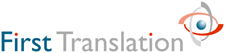 First Translation London company logo design