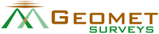 Geomet Surveys Construction company logo design
