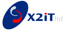 X2 IT London company logo design